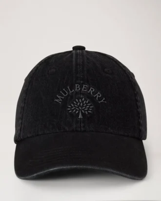Mulberry Tree Baseballkappe – Denim gewaschene schwarze Denim-Baumwolle Mulberry Tree Baseballkappe – Denim gewaschene schwarze Denim-Baumwolle