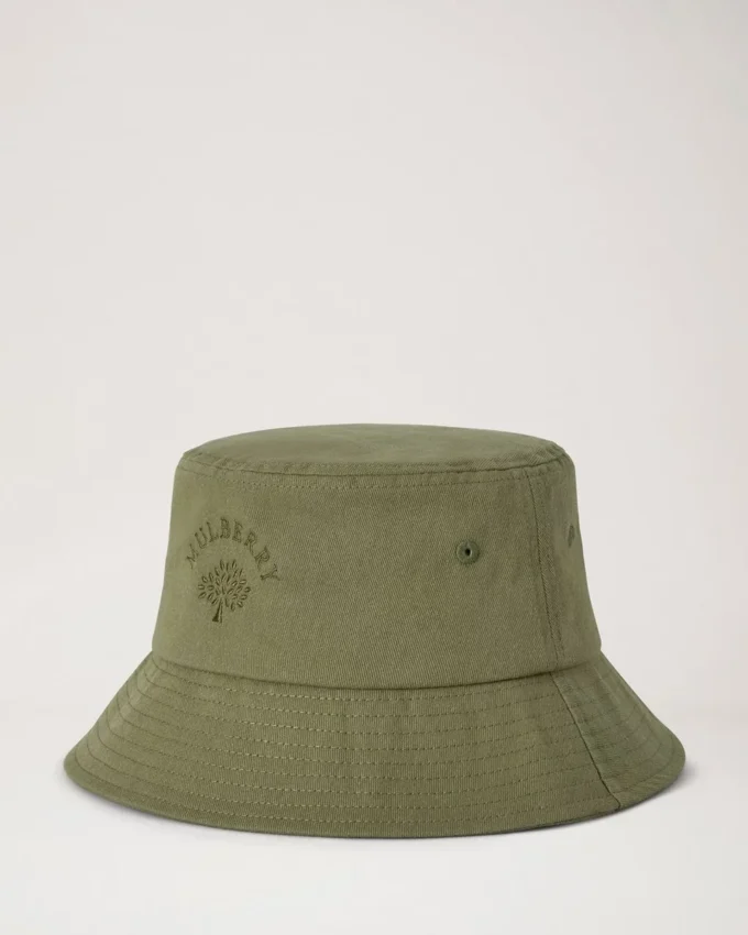 Mulberry Tree Bucket Hat Khaki Baumwolle Damen