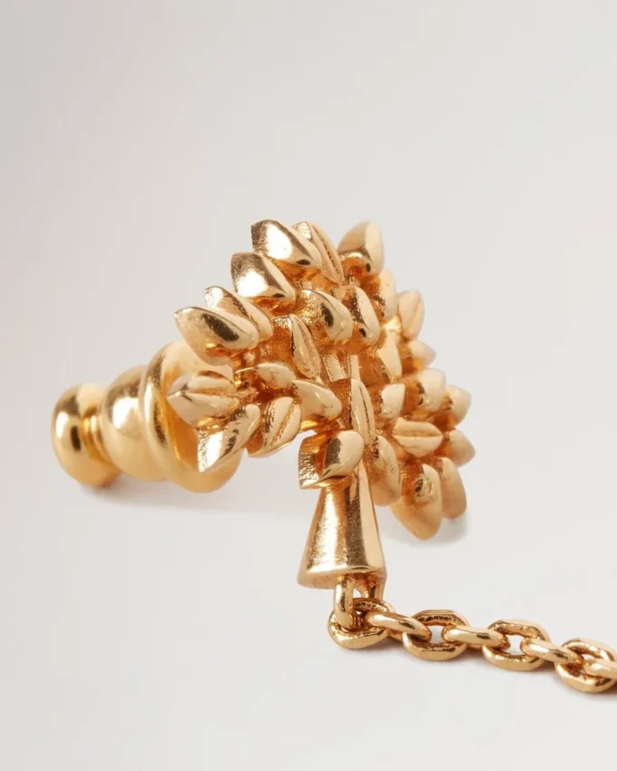 Mulberry Tree Charm-Ohrringe aus vergoldetem Messing für Damen Mulberry Tree Charm-Ohrringe aus vergoldetem Messing für Damen