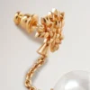 Mulberry Tree Charm-Ohrringe aus vergoldetem Messing für Damen Mulberry Tree Charm-Ohrringe aus vergoldetem Messing für Damen