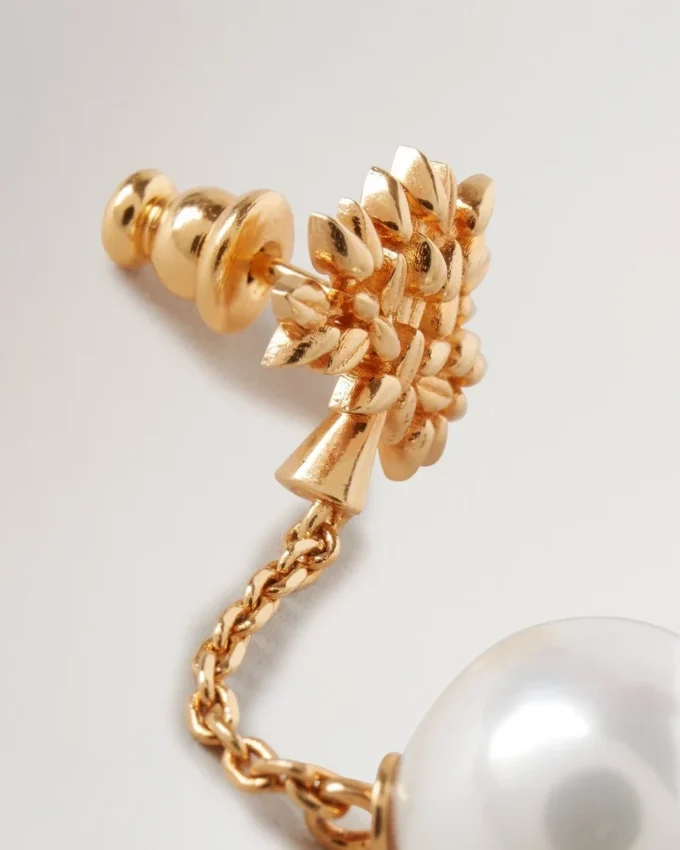 Mulberry Tree Charm-Ohrringe aus vergoldetem Messing für Damen Mulberry Tree Charm-Ohrringe aus vergoldetem Messing für Damen