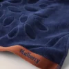 Mulberry Tree Jacquard-Handtuch Navy & Teak Baumwolle