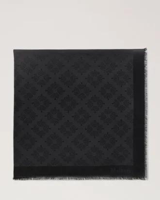 Mulberry-Tuch Schwarz Baumwoll-Seidenmischung Damen