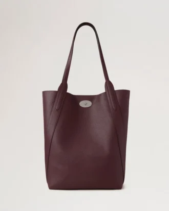 North South Bayswater Tote Black Cherry Heavy Grain