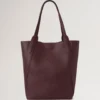North South Bayswater Tote Black Cherry Heavy Grain