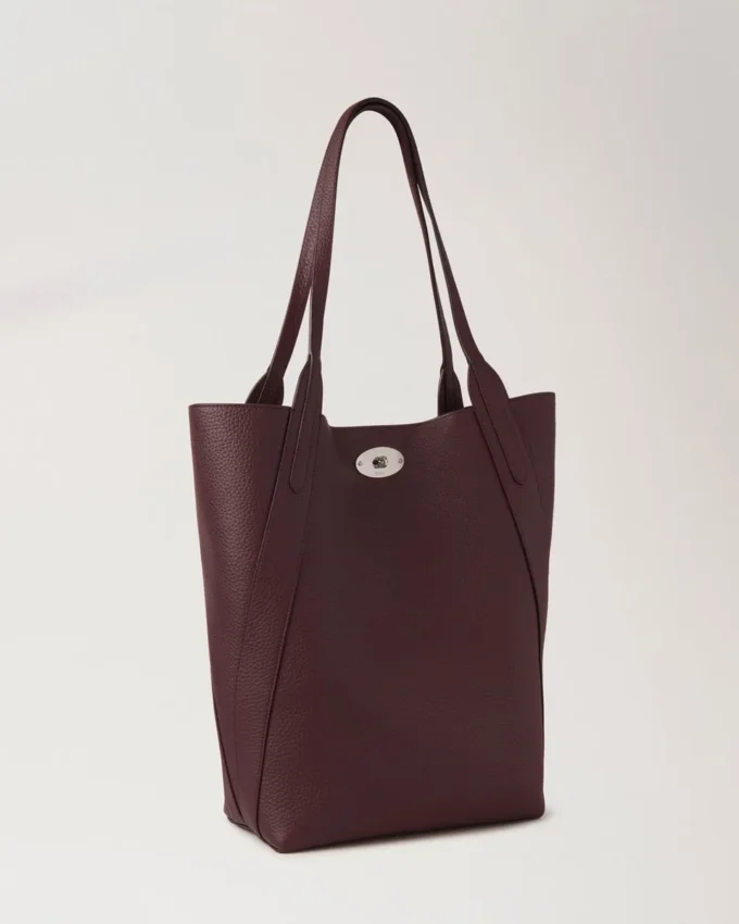North South Bayswater Tote Black Cherry Heavy Grain