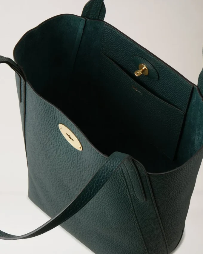 North South Bayswater Tote Mulberry Green Heavy Grain North South Bayswater Tote Mulberry Green Heavy Grain