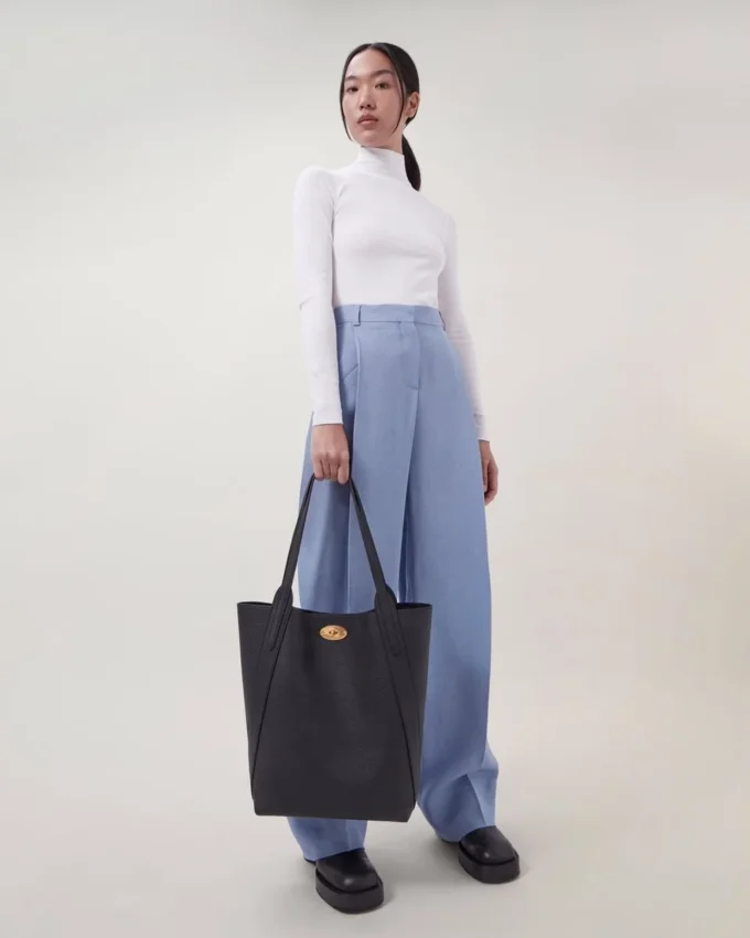 North South Bayswater Tote Schwarz Heavy Grain Damen North South Bayswater Tote Schwarz Heavy Grain Damen