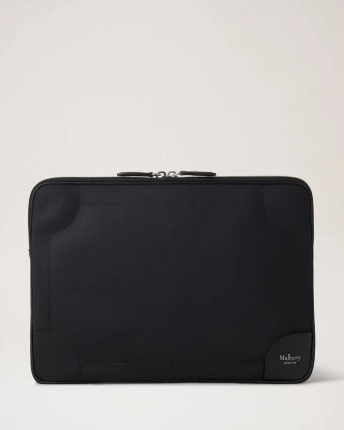 Nylon-Laptoptasche aus schwarzem Nylon für Damen