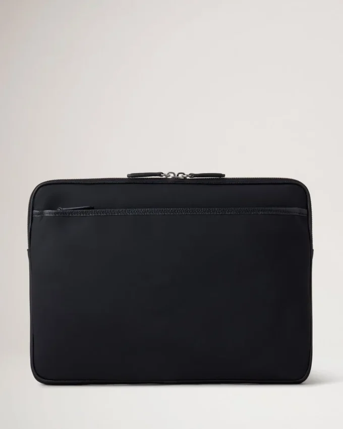 Nylon-Laptoptasche aus schwarzem Nylon für Damen