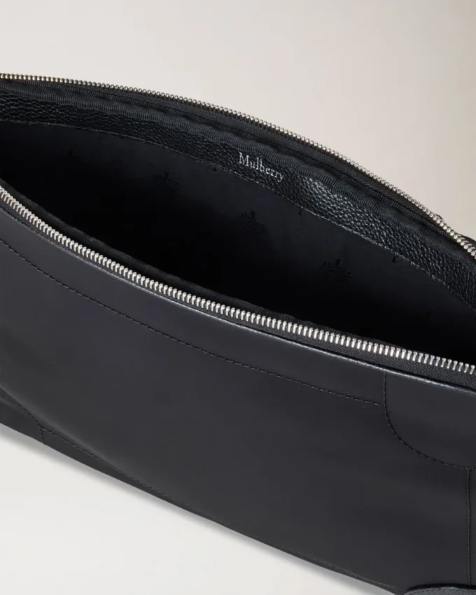 Nylon-Laptoptasche aus schwarzem Nylon für Damen