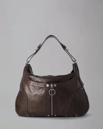 Poppy Hobo Secondhand Schokoladenbraunes, leichtes Antikleder