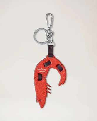 Puzzle-Schlüsselanhänger – Shrimp Coral Orange Small Classic Grain