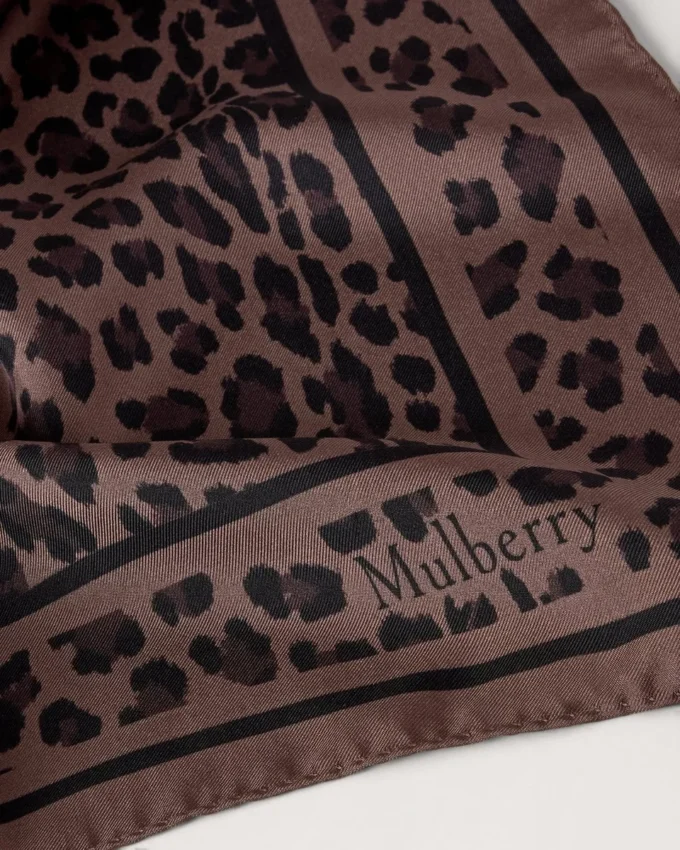 Quadratischer Schal – Leopard Ebony Seidentwill für Damen Quadratischer Schal – Leopard Ebony Seidentwill für Damen