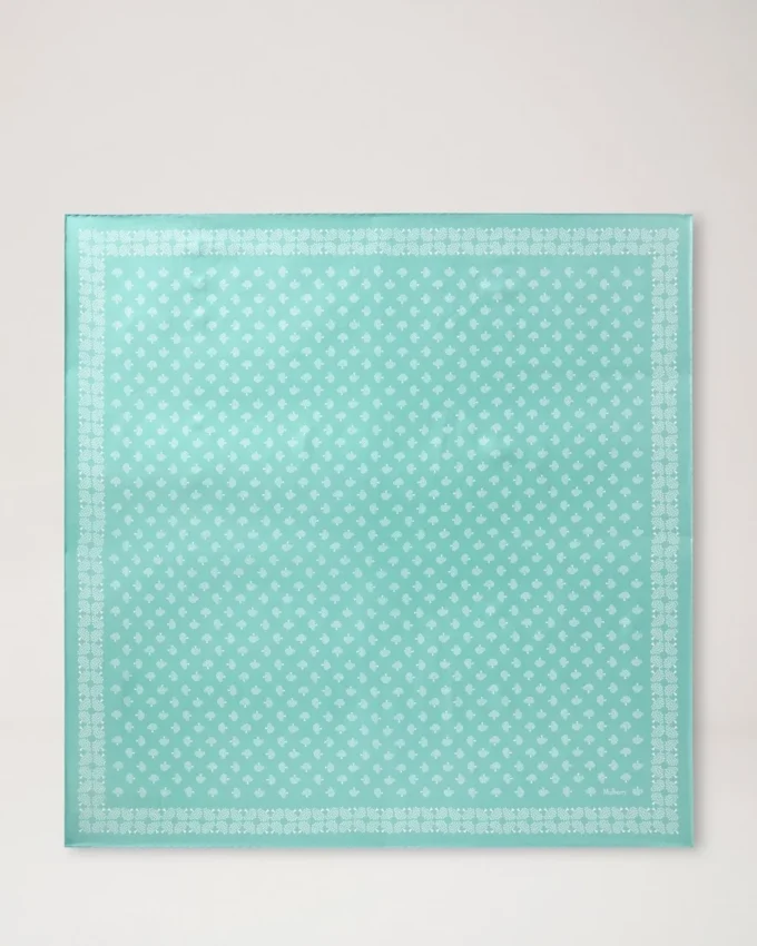 Quadratischer Schal – Mulberry, marineblauer Seidentwill Quadratischer Schal – Mulberry, marineblauer Seidentwill