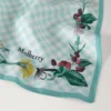 Quadratischer Schal – Riverside Floral Marina Blue Seidentwill Quadratischer Schal – Riverside Floral Marina Blue Seidentwill