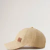 Raffia-Baseballkappe Beige Raffia Damen