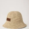 Raffia-Bucket-Hat Natur 100 % Papier-Raffia Sommer-Auswahl