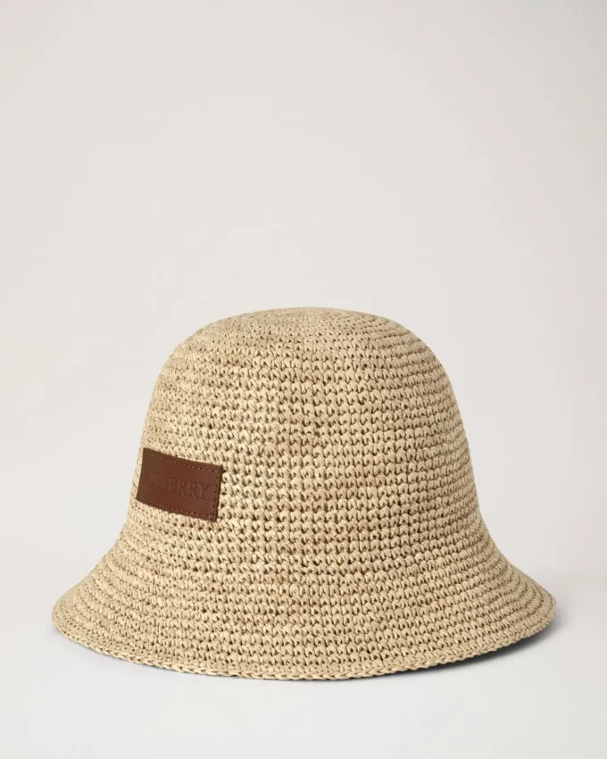 Raffia-Bucket-Hat Natur 100 % Papier-Raffia Sommer-Auswahl