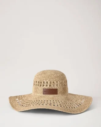 Raffia-Hut mit breiter Krempe, beige, 100 % Papier-Raffia, Sommerkollektion Raffia-Hut mit breiter Krempe, beige, 100 % Papier-Raffia, Sommerkollektion