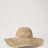 Raffia-Hut mit breiter Krempe, beige, 100 % Papier-Raffia, Sommerkollektion Raffia-Hut mit breiter Krempe, beige, 100 % Papier-Raffia, Sommerkollektion