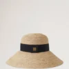 Raffia-Sonnenhut Beige Raffia Damen