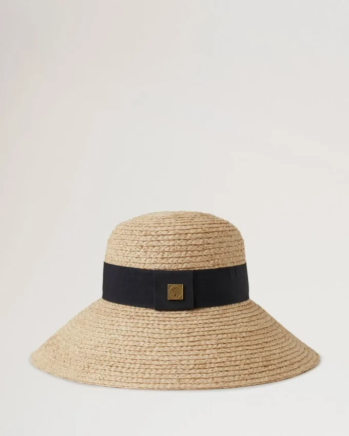 Raffia-Sonnenhut Beige Raffia Damen