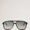 Raffy Sonnenbrille Gestreiftes Schildpatt Bio-Acetat