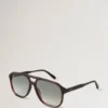 Raffy Sonnenbrille Gestreiftes Schildpatt Bio-Acetat