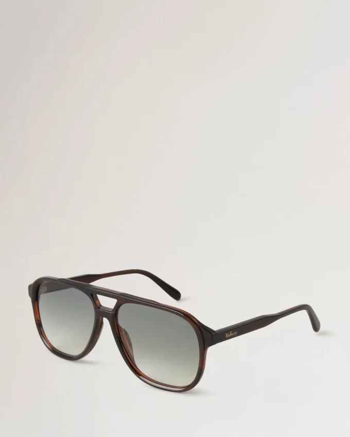 Raffy Sonnenbrille Gestreiftes Schildpatt Bio-Acetat