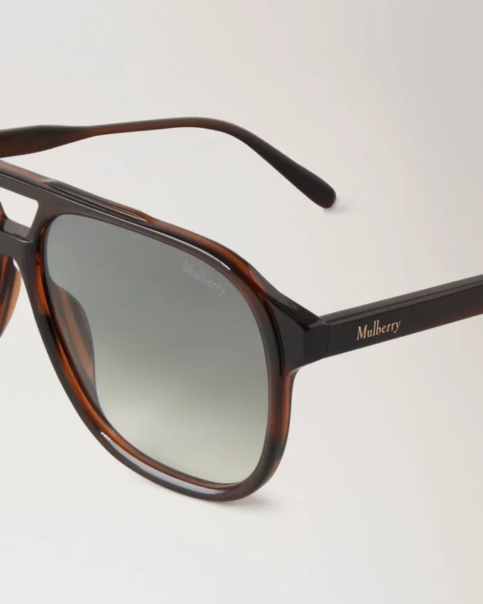 Raffy Sonnenbrille Gestreiftes Schildpatt Bio-Acetat