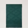 Rechteckiger Schal mit Maulbeerbaum-Motiv, Mulberry Green, Baumwoll-Seiden-Mischung Rechteckiger Schal mit Maulbeerbaum-Motiv, Mulberry Green, Baumwoll-Seiden-Mischung