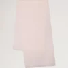 Rechteckiger Schal mit Mulberry-Motiv in Blossom Pink aus Baumwoll-Seiden-Mischung