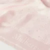 Rechteckiger Schal mit Mulberry-Motiv in Blossom Pink aus Baumwoll-Seiden-Mischung