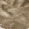 Rechteckiger Schal mit Mulberry-Motiv, leinengrün, Baumwoll-Seiden-Mischung Rechteckiger Schal mit Mulberry-Motiv, leinengrün, Baumwoll-Seiden-Mischung