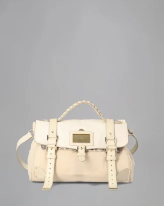 Reisetasche Secondhand Marshmallow-Weiß Mischmaterial-Haar