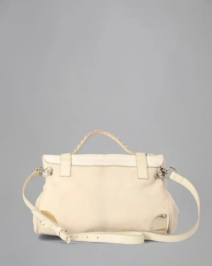 Reisetasche Secondhand Marshmallow-Weiß Mischmaterial-Haar Reisetasche Secondhand Marshmallow-Weiß Mischmaterial-Haar