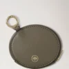 Reißverschlusstasche mit Schlüsselring, Leinengrün, Micro Classic Grain Reißverschlusstasche mit Schlüsselring, Leinengrün, Micro Classic Grain