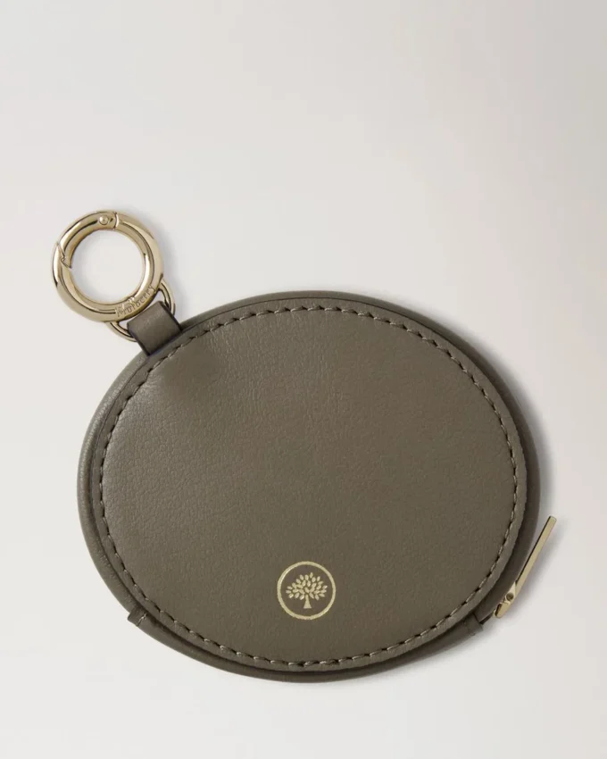 Reißverschlusstasche mit Schlüsselring, Leinengrün, Micro Classic Grain Reißverschlusstasche mit Schlüsselring, Leinengrün, Micro Classic Grain