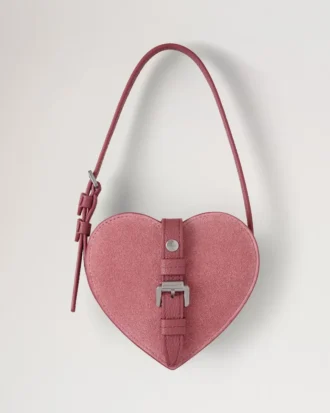 Roxanne Mini Heart Bag Pink Scrumpy Suede Roxanne Roxanne Mini Heart Bag Pink Scrumpy Suede Roxanne