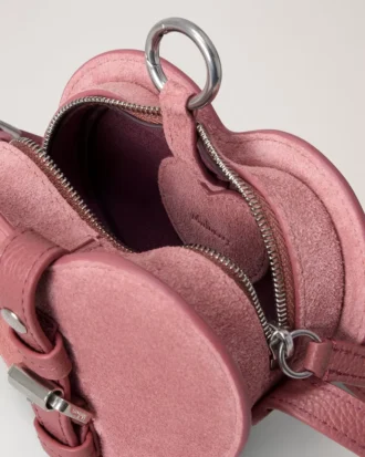 Roxanne Mini Heart Bag Pink Scrumpy Suede Roxanne Roxanne Mini Heart Bag Pink Scrumpy Suede Roxanne