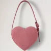 Roxanne Mini Heart Bag Pink Scrumpy Suede Roxanne Roxanne Mini Heart Bag Pink Scrumpy Suede Roxanne