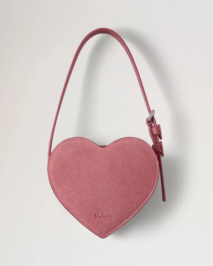 Roxanne Mini Heart Bag Pink Scrumpy Suede Roxanne Roxanne Mini Heart Bag Pink Scrumpy Suede Roxanne