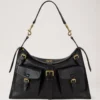 Roxanne-Umhängetasche aus schwarzem Hochglanzleder von Mulberry Roxanne-Umhängetasche aus schwarzem Hochglanzleder von Mulberry