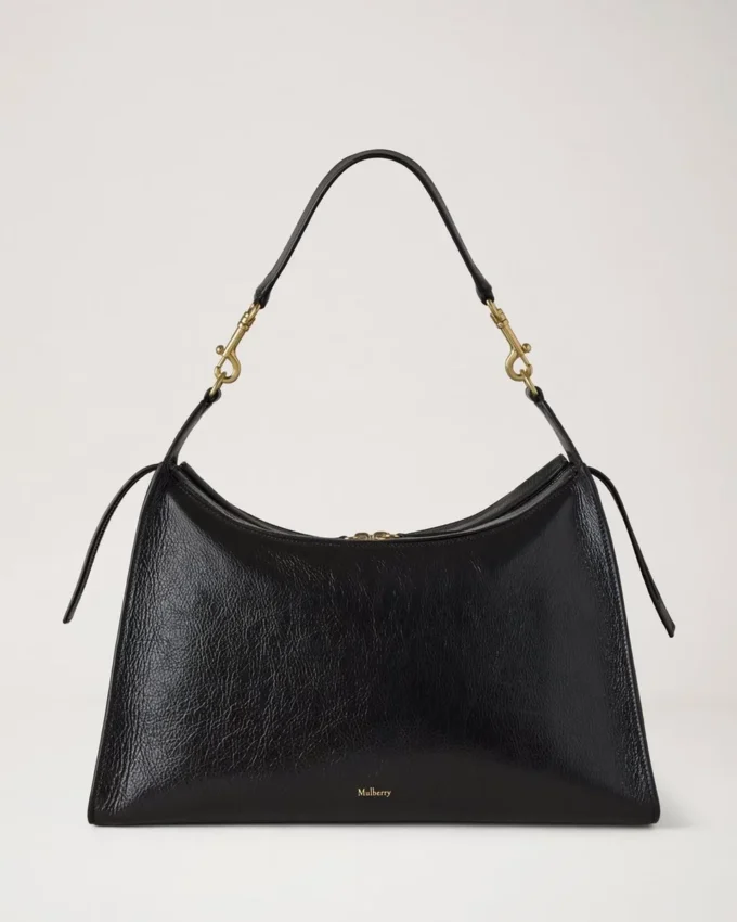 Roxanne-Umhängetasche aus schwarzem Hochglanzleder von Mulberry Roxanne-Umhängetasche aus schwarzem Hochglanzleder von Mulberry