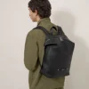 Rye Rucksack Schwarz Geschmeidiges Kalbsleder Damen