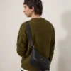Rye Small Messenger Schwarz Geschmeidiges Kalbsleder Herren Rye Small Messenger Schwarz Geschmeidiges Kalbsleder Herren