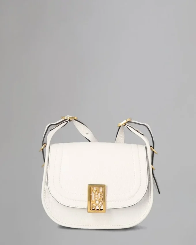 Sadie Satchel Secondhand Weiß mit Ziegenprint Secondhand-Taschen