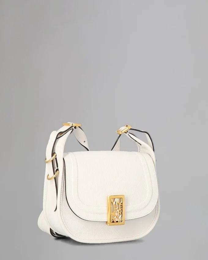 Sadie Satchel Secondhand Weiß mit Ziegenprint Secondhand-Taschen