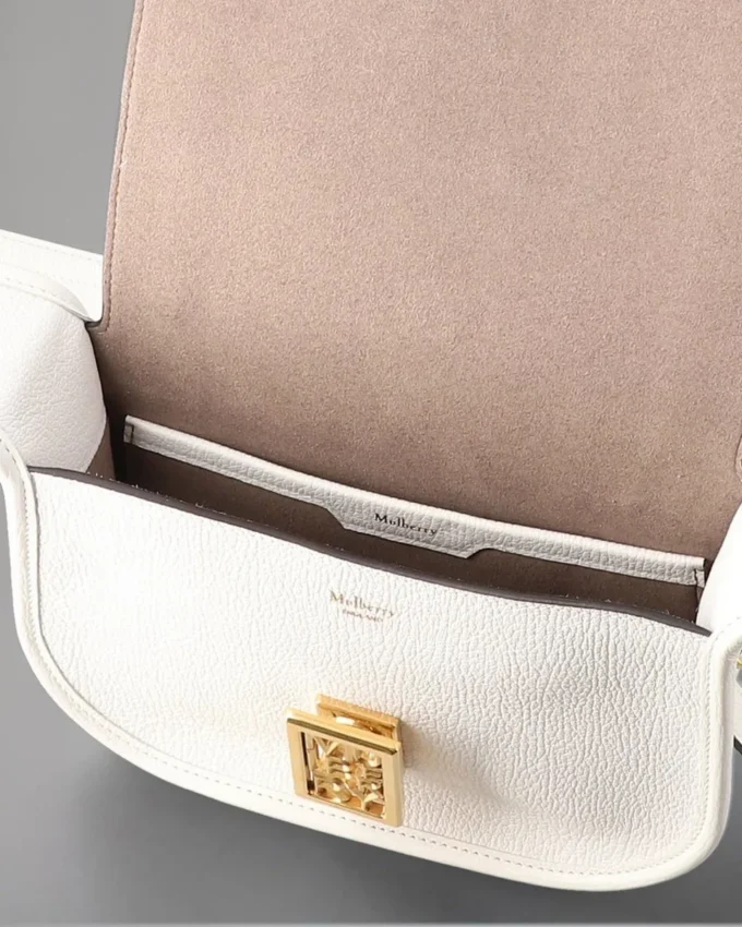 Sadie Satchel Secondhand Weiß mit Ziegenprint Secondhand-Taschen